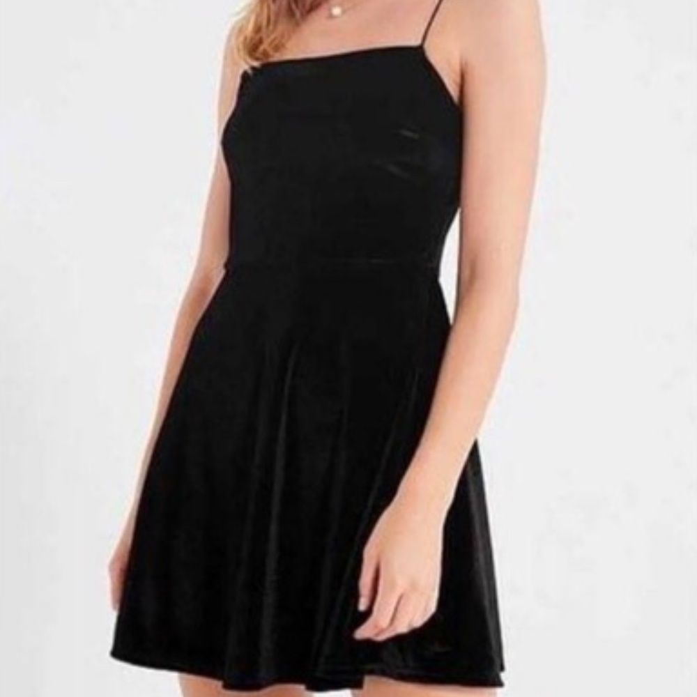 Urban Outfitters Black Velvet Dress